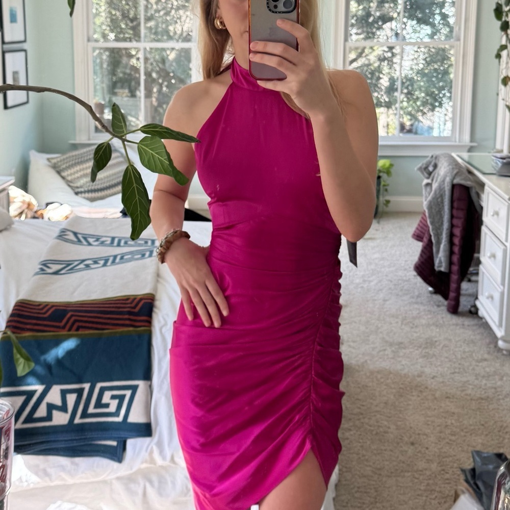 Retrofete Pink Sophie Halter Dress - Picture 3 of 7